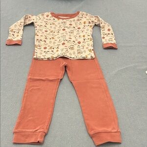 Uniqlo Kids Pajama Set - Cream and Red